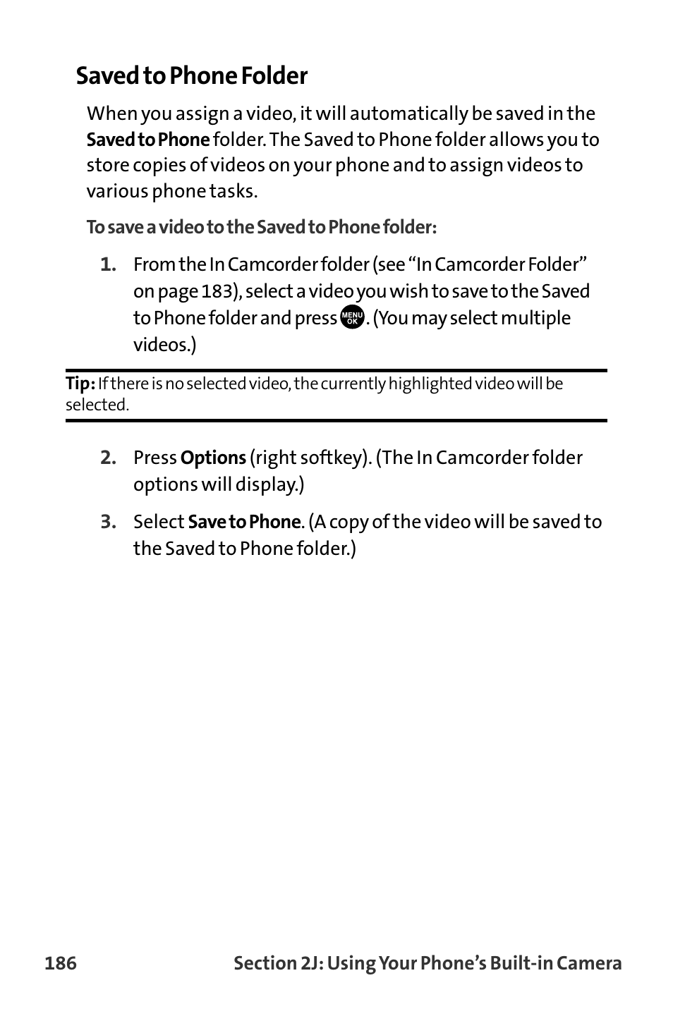 Saved to phone folder | Sanyo MM-8300 User Manual | Page 196 / 324