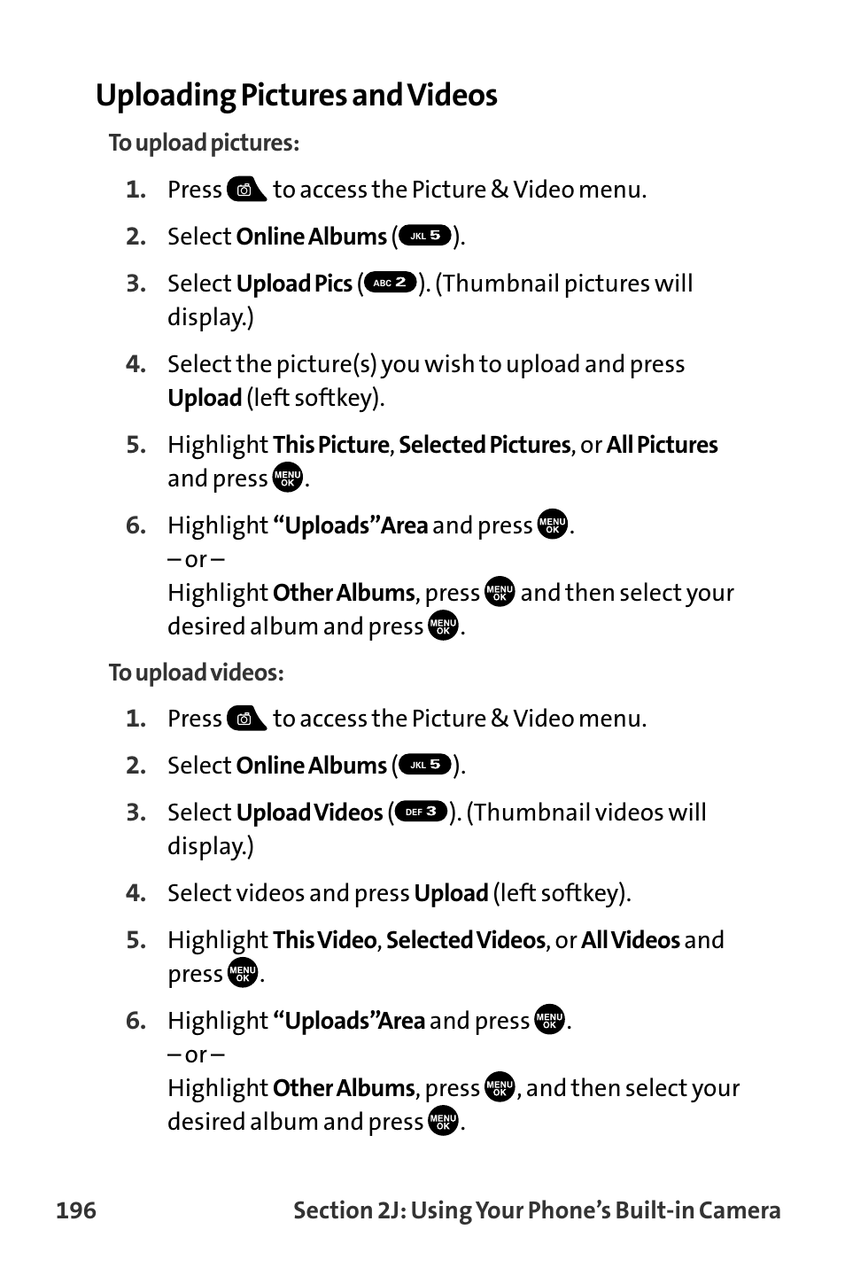Uploading pictures and videos | Sanyo MM-8300 User Manual | Page 206 / 324