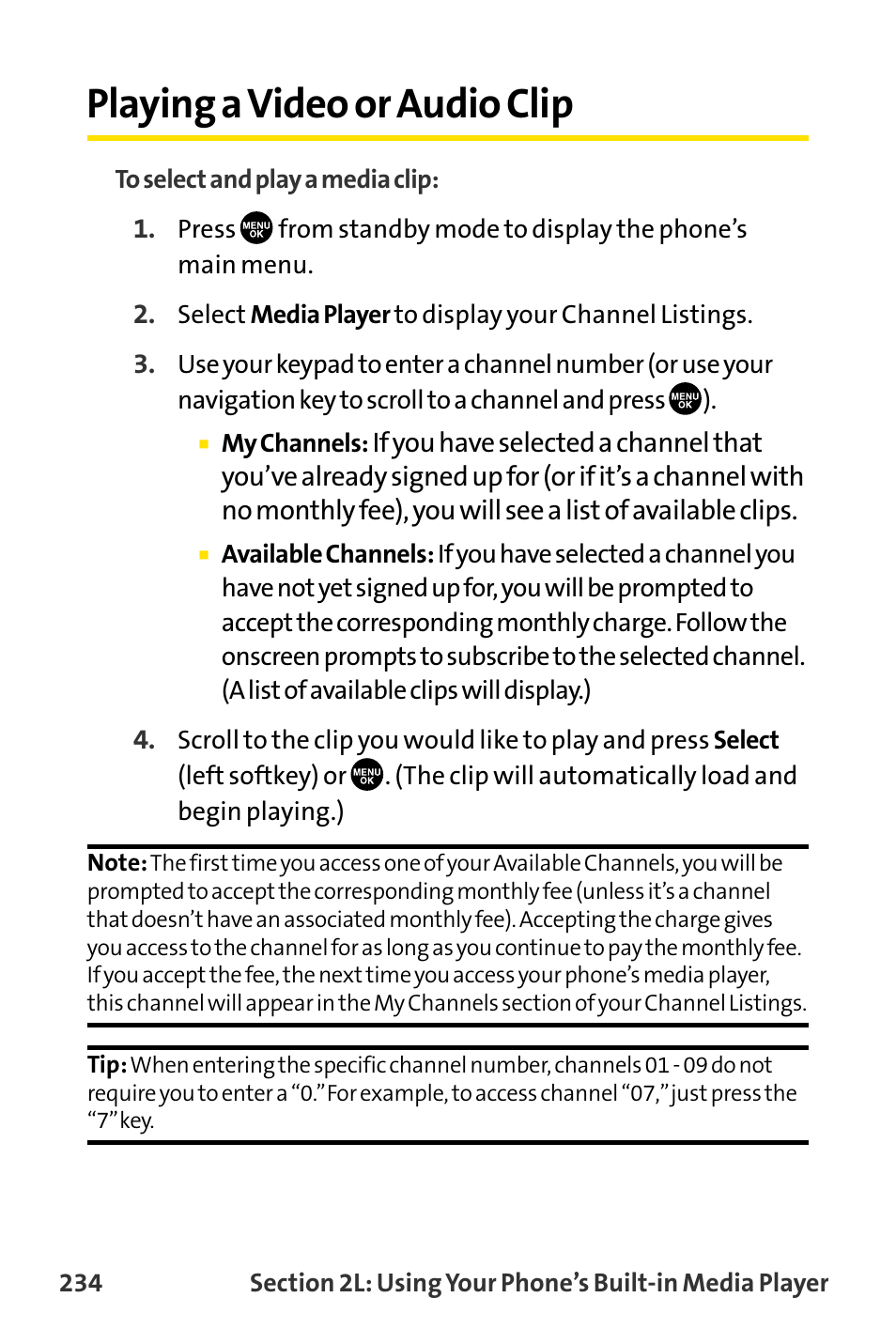 Playing a video or audio clip | Sanyo MM-8300 User Manual | Page 244 / 324