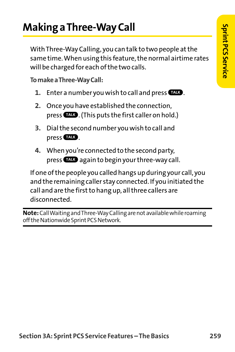 Making a three-way call | Sanyo MM-8300 User Manual | Page 269 / 324