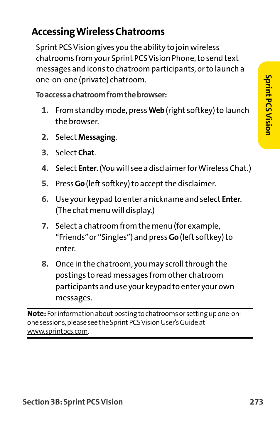Accessing wireless chatrooms | Sanyo MM-8300 User Manual | Page 283 / 324
