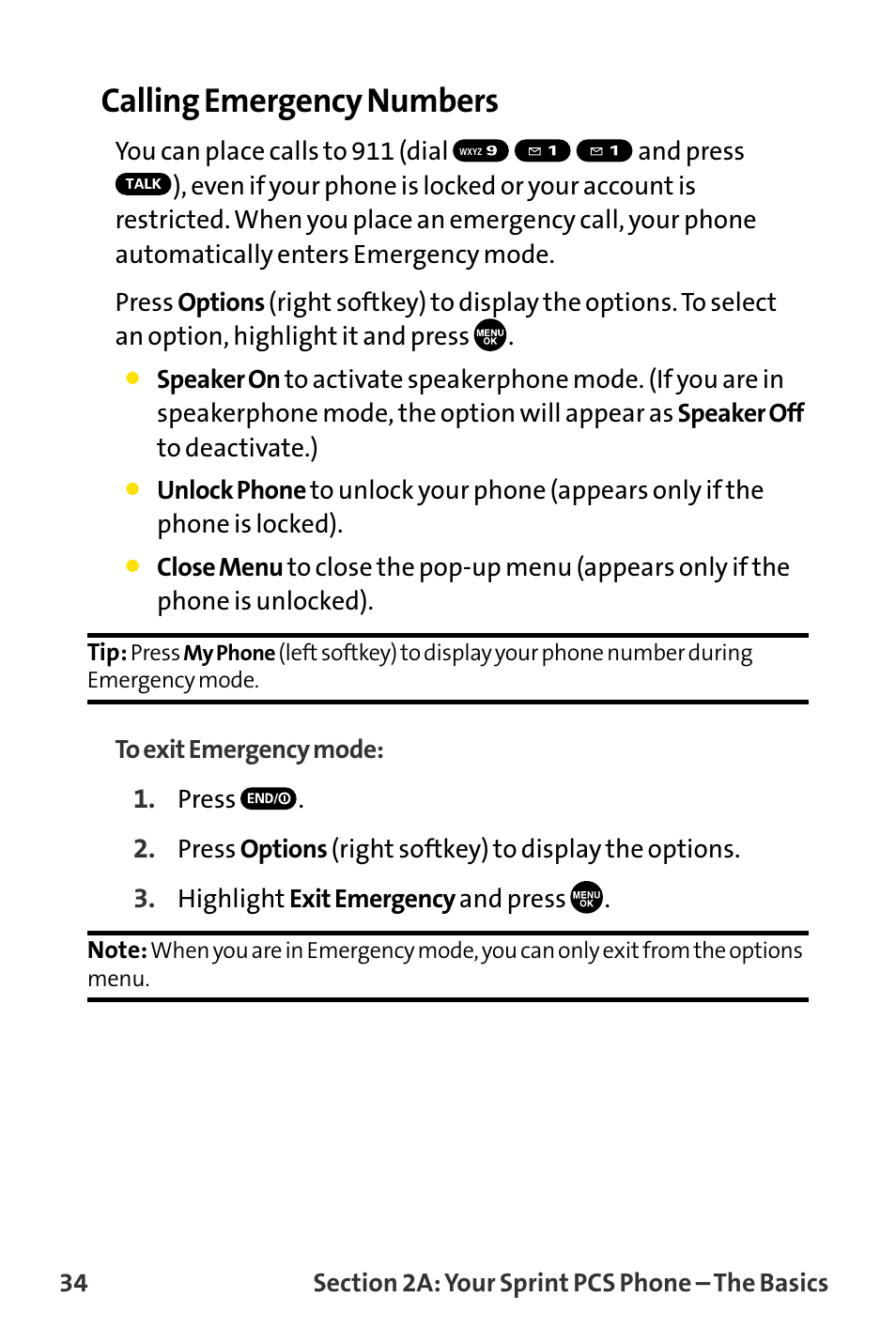 Calling emergency numbers | Sanyo MM-8300 User Manual | Page 44 / 324