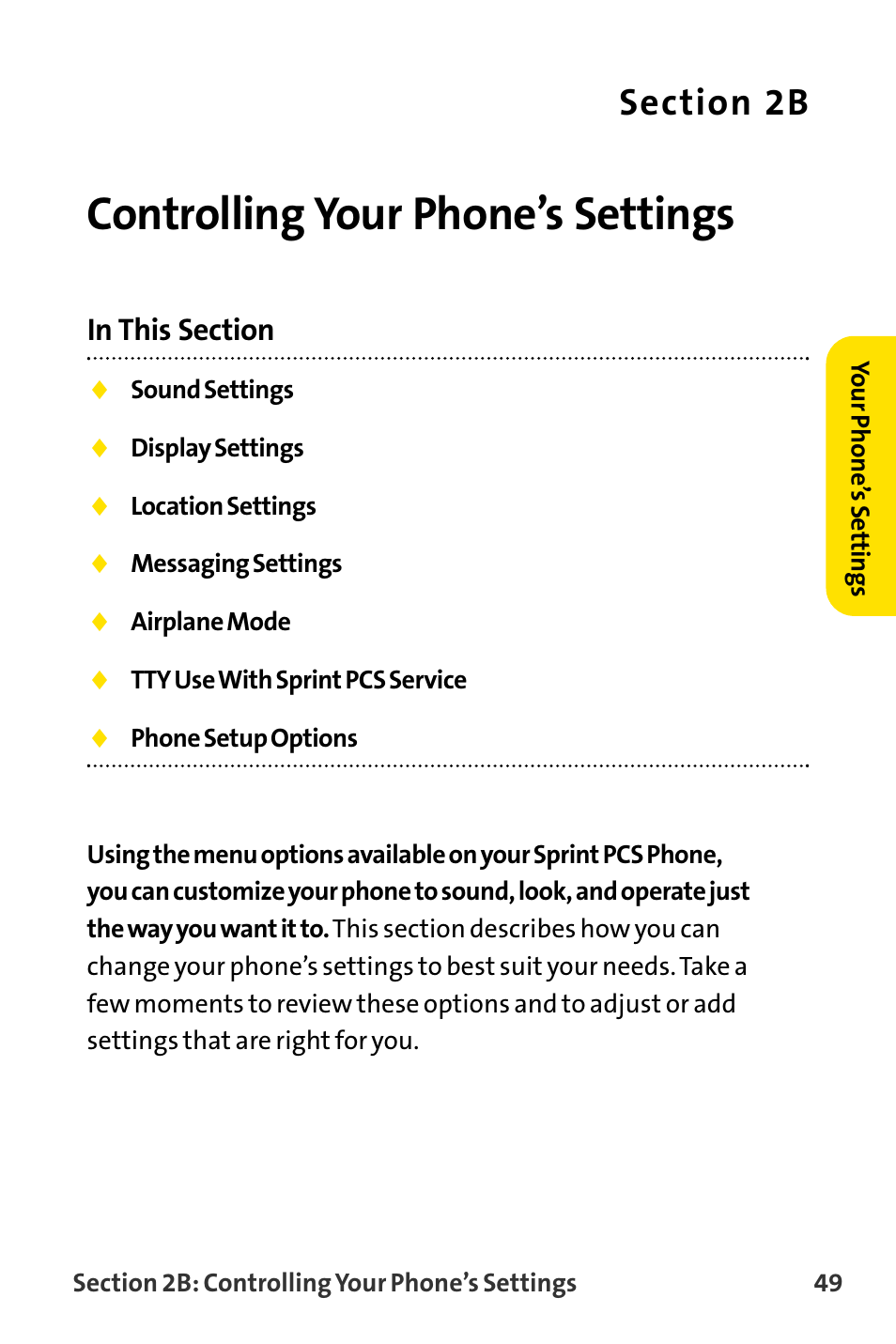 Controlling your phone’s set, Controlling your phone’s settings | Sanyo MM-8300 User Manual | Page 59 / 324
