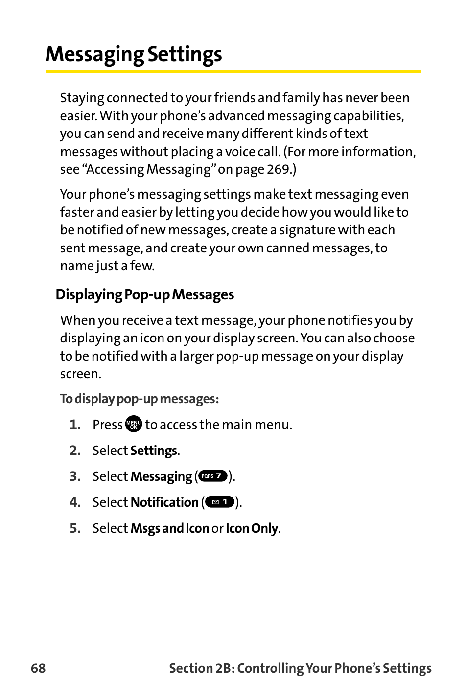 Messaging settings | Sanyo MM-8300 User Manual | Page 78 / 324