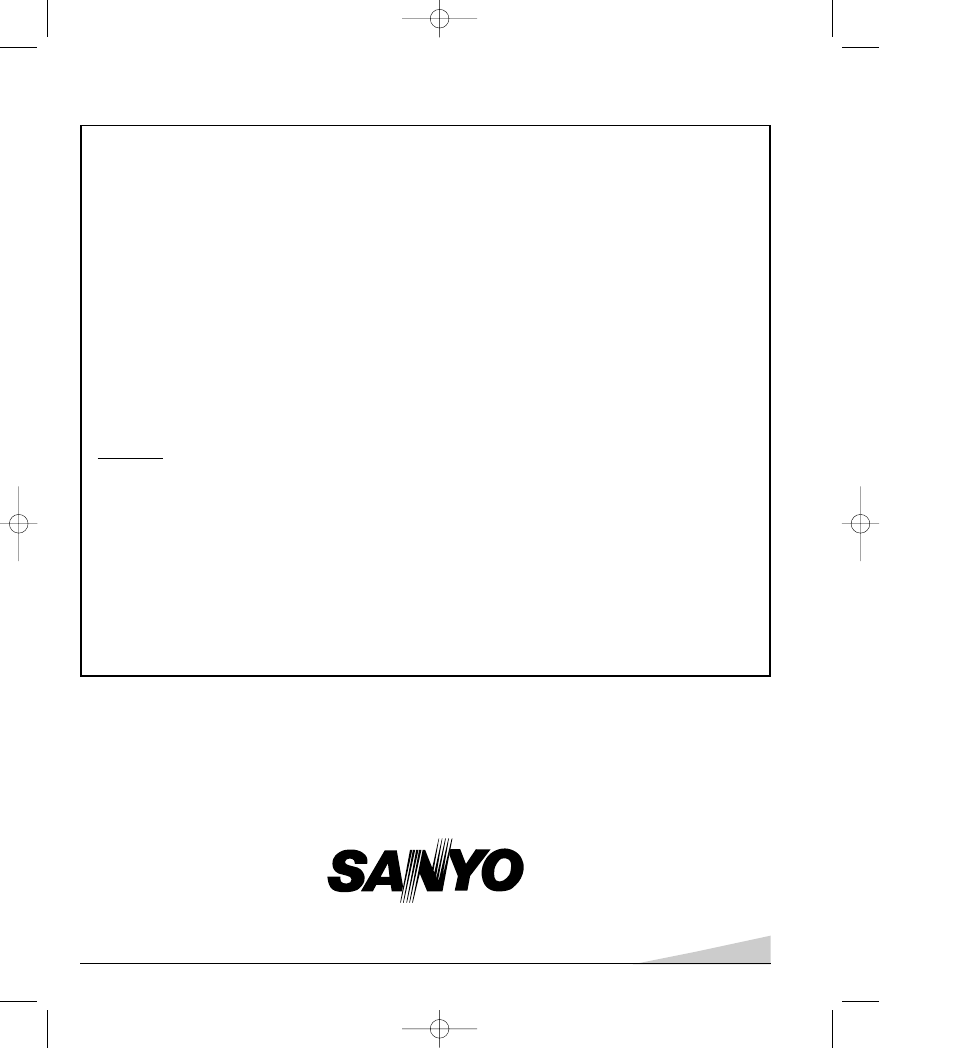 Garantía, estados unidos y canadá, Garantía limitada por un año | Sanyo DS20930 User Manual | Page 55 / 56