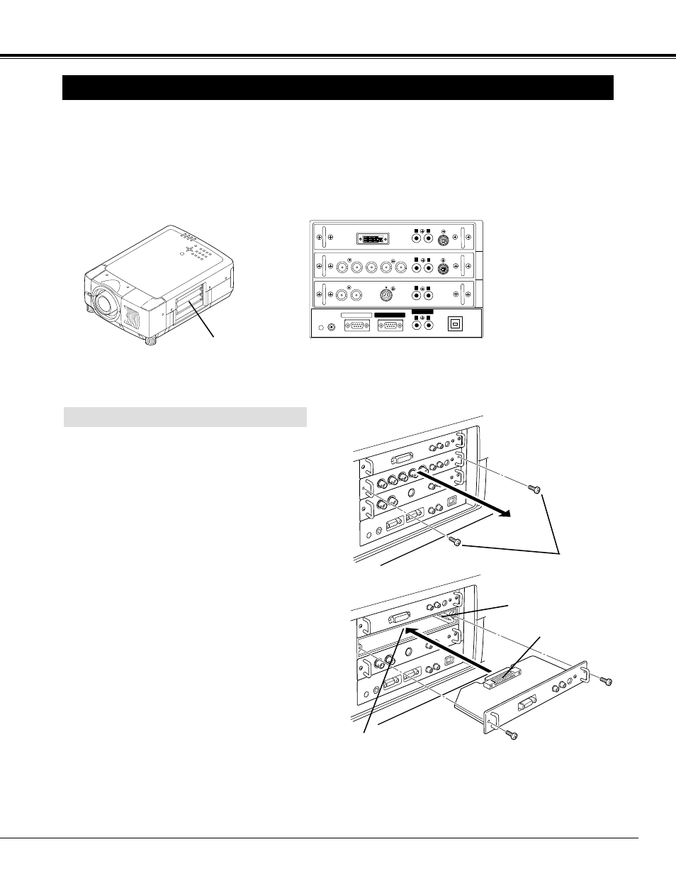11 connecting projector, Terminals of projector, Replacement of terminal | Sanyo PLC-XF30NL User Manual | Page 11 / 52