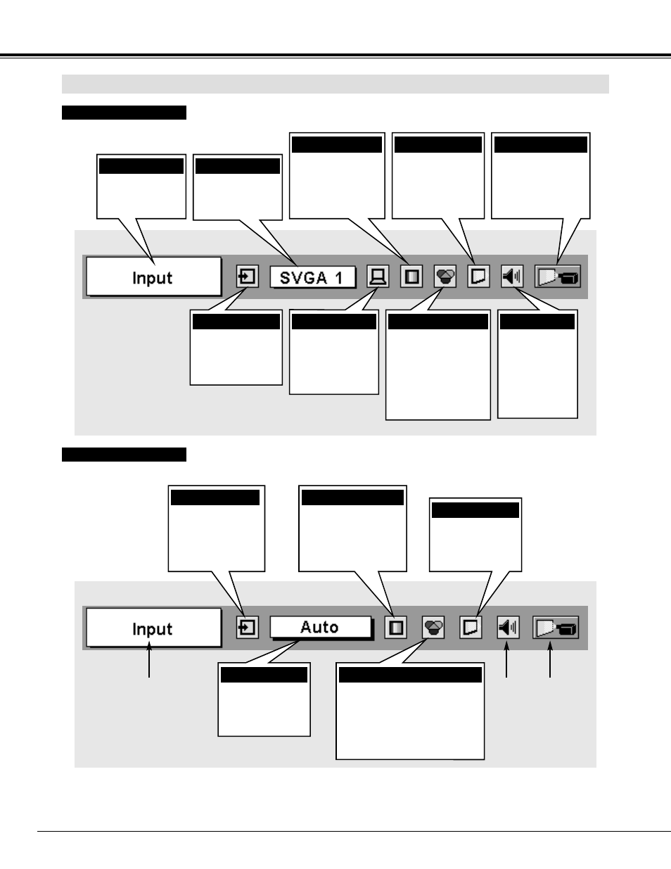 Menu bar, Before operation | Sanyo PLC-XF30NL User Manual | Page 20 / 52