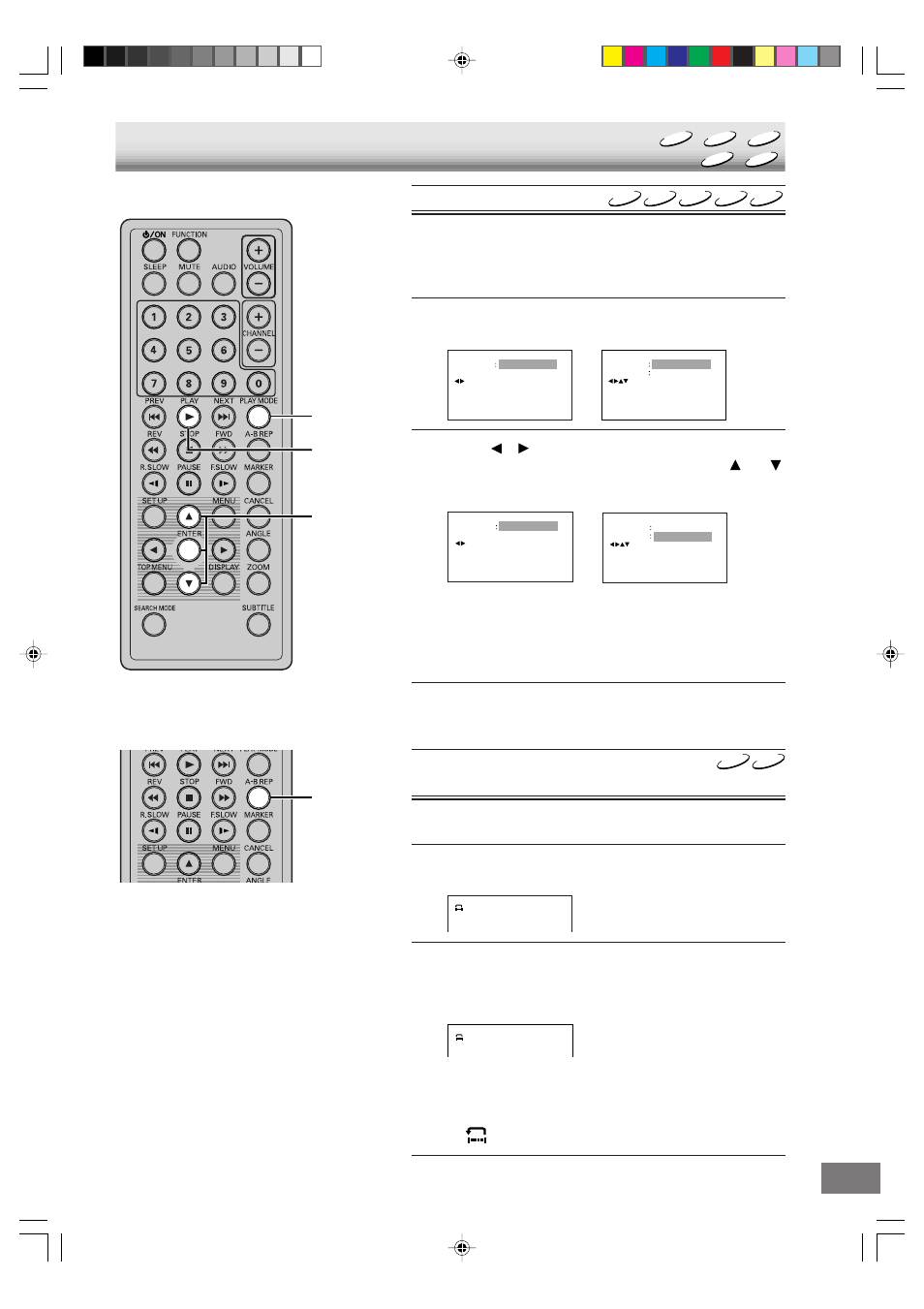 A-b repeat playback, Repeat playback | Sanyo DVD-L70 User Manual | Page 25 / 56