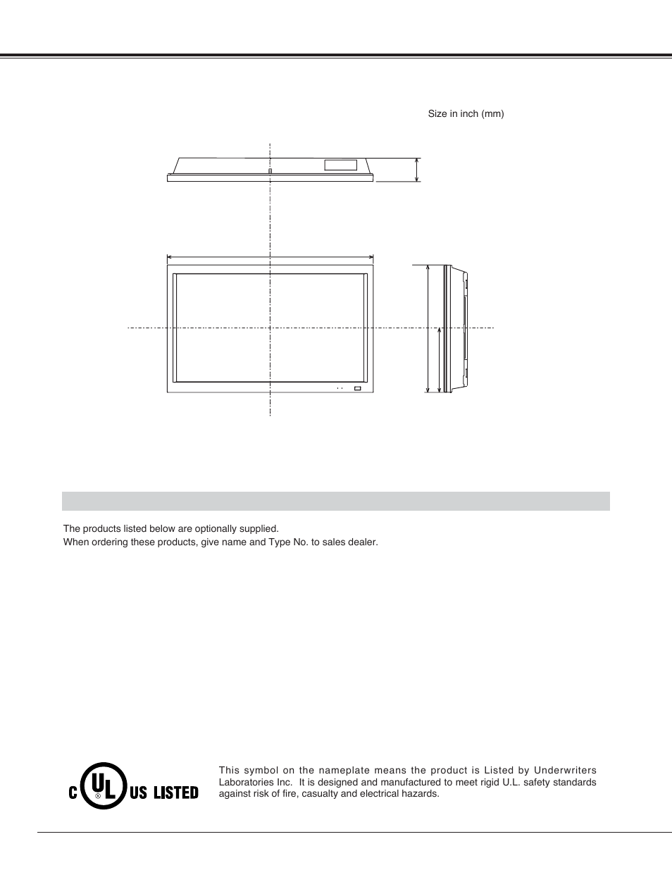 Appendix, Options | Sanyo PDP42H2A User Manual | Page 42 / 44