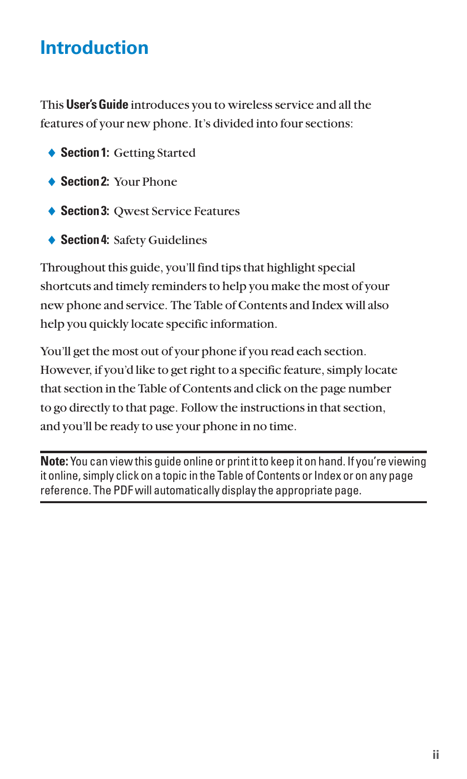 Introduction | Sanyo SCP-4920 User Manual | Page 11 / 230