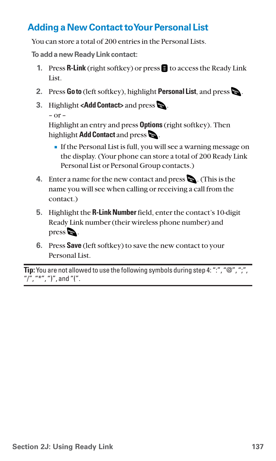 Adding a new contact to your personal list | Sanyo SCP-4920 User Manual | Page 148 / 230