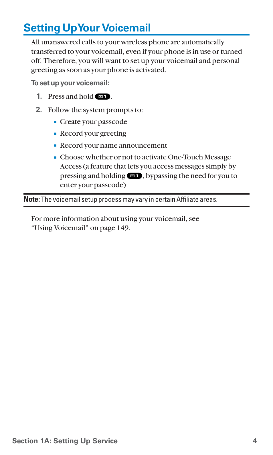 Setting up your voicemail | Sanyo SCP-4920 User Manual | Page 15 / 230