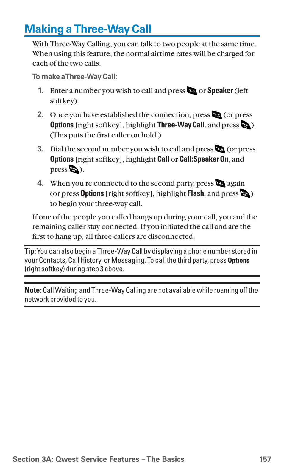 Making a three-way call | Sanyo SCP-4920 User Manual | Page 168 / 230