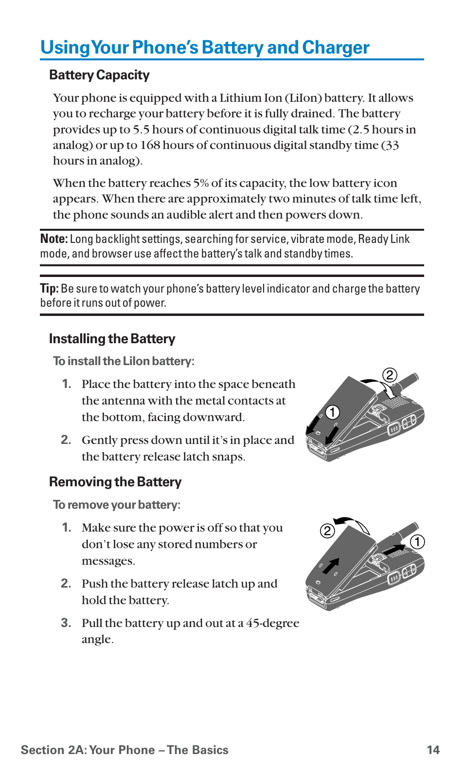 Using your phone’s battery and charger | Sanyo SCP-4920 User Manual | Page 25 / 230