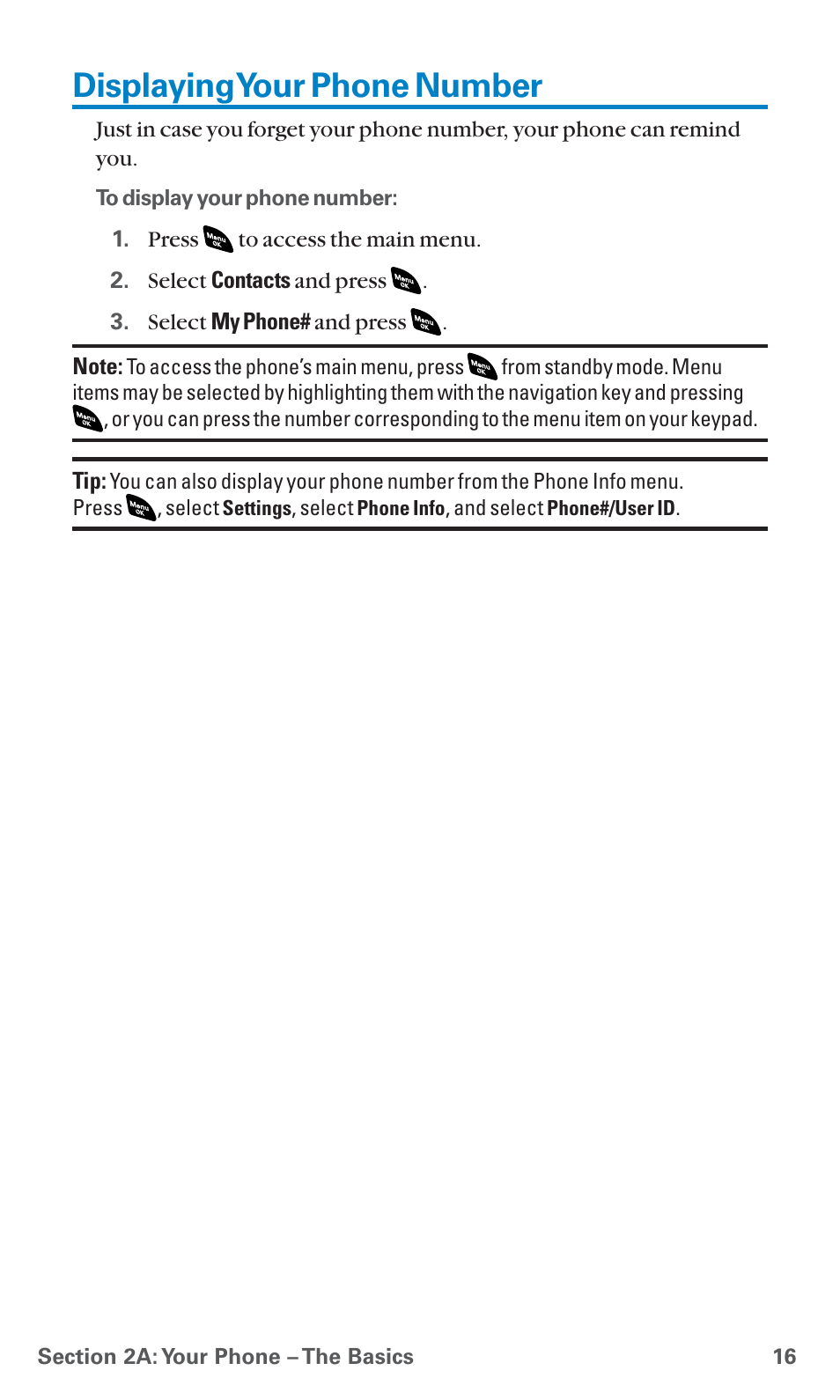 Displaying your phone number, Displayingyour phone number | Sanyo SCP-4920 User Manual | Page 27 / 230