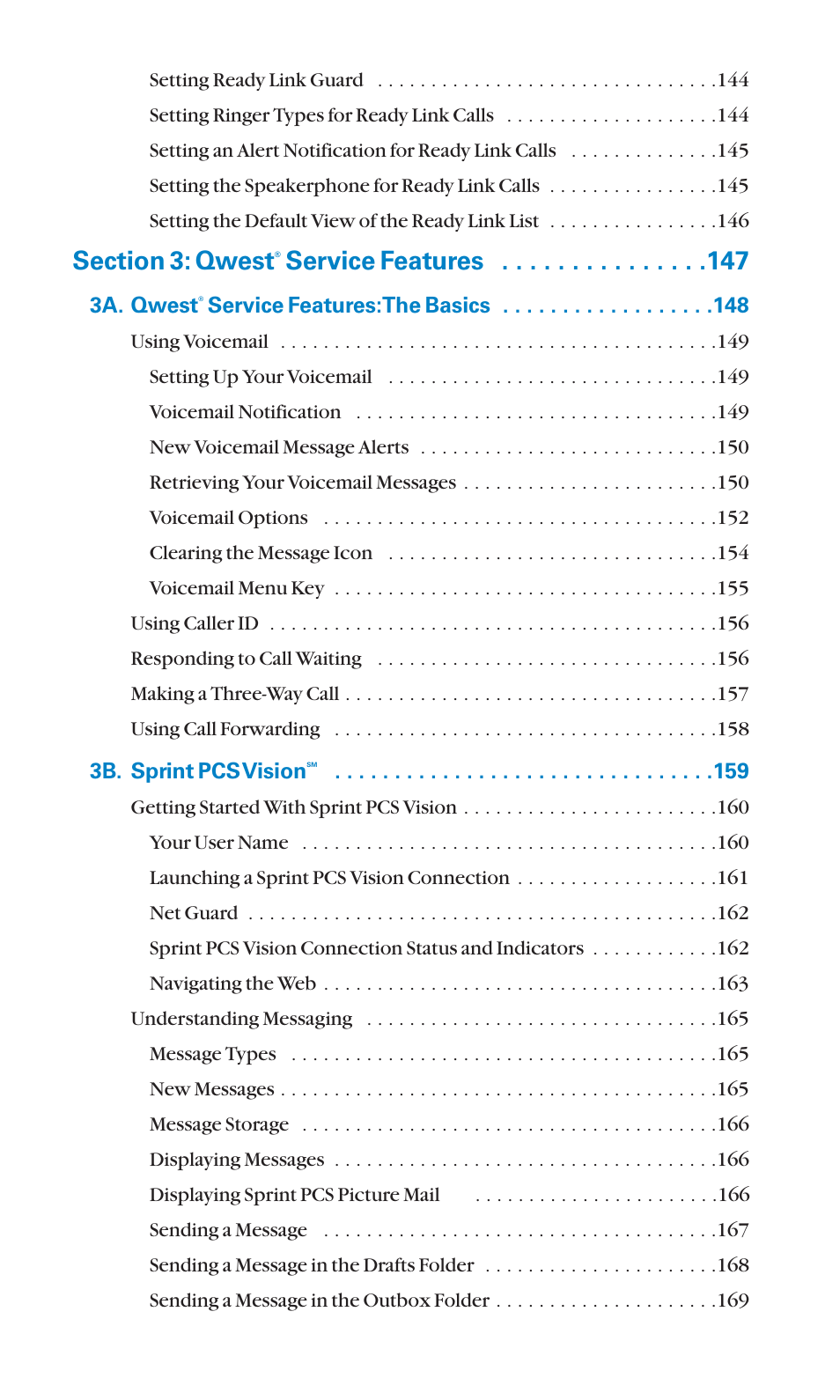 Service features | Sanyo SCP-4920 User Manual | Page 8 / 230