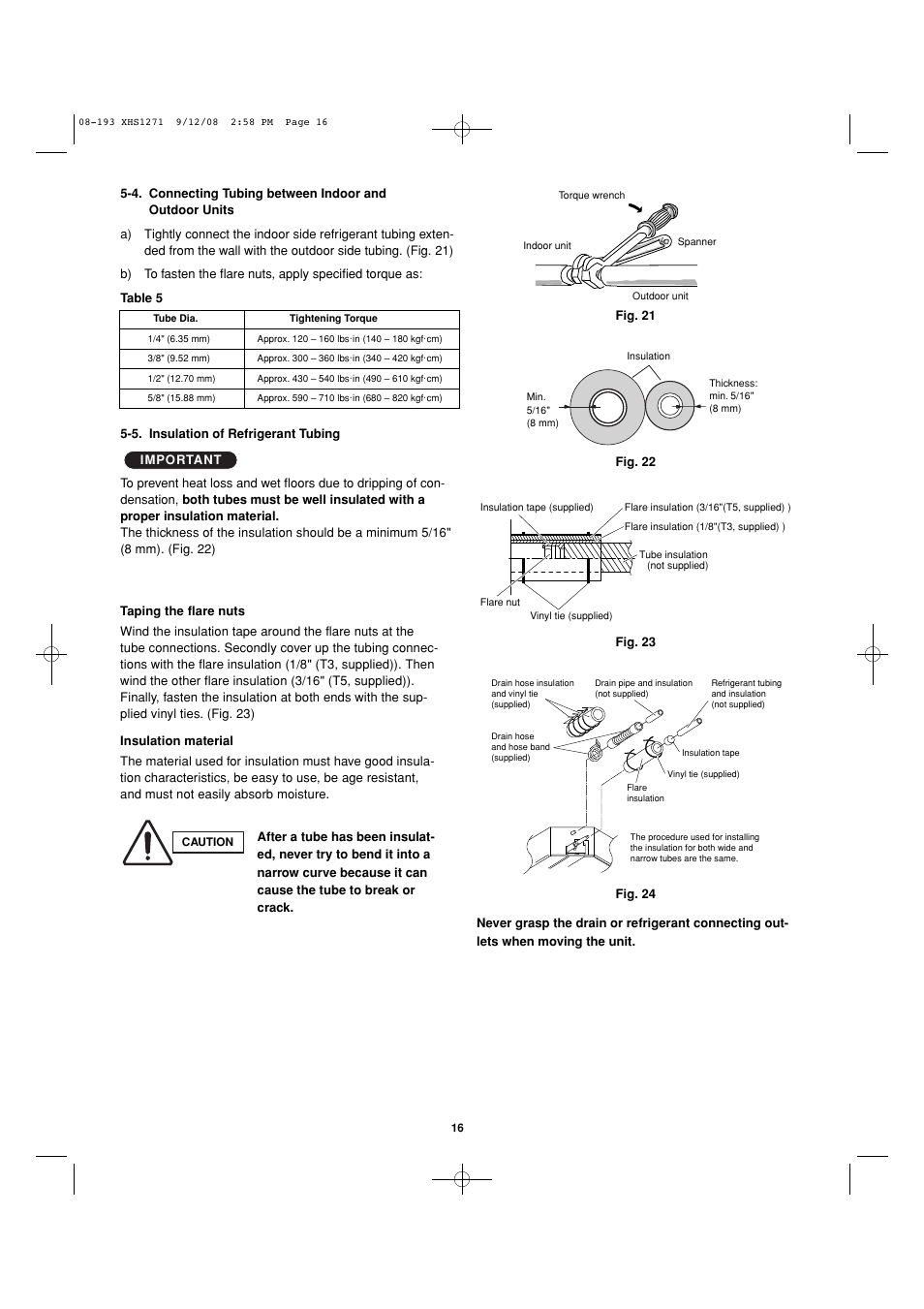 Sanyo DC Inverter Split System XHS1271 User Manual | Page 101 / 123