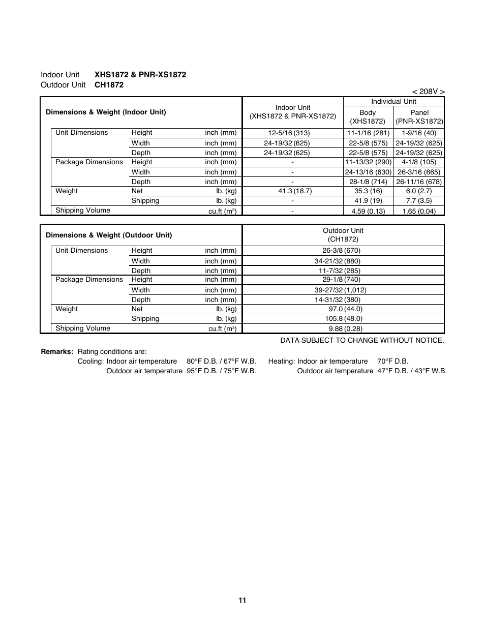 Sanyo DC Inverter Split System XHS1271 User Manual | Page 11 / 123