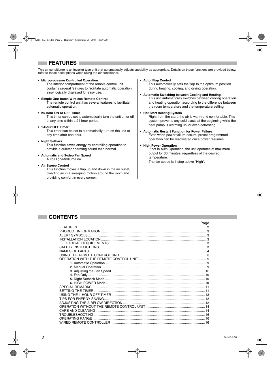 Sanyo DC Inverter Split System XHS1271 User Manual | Page 70 / 123