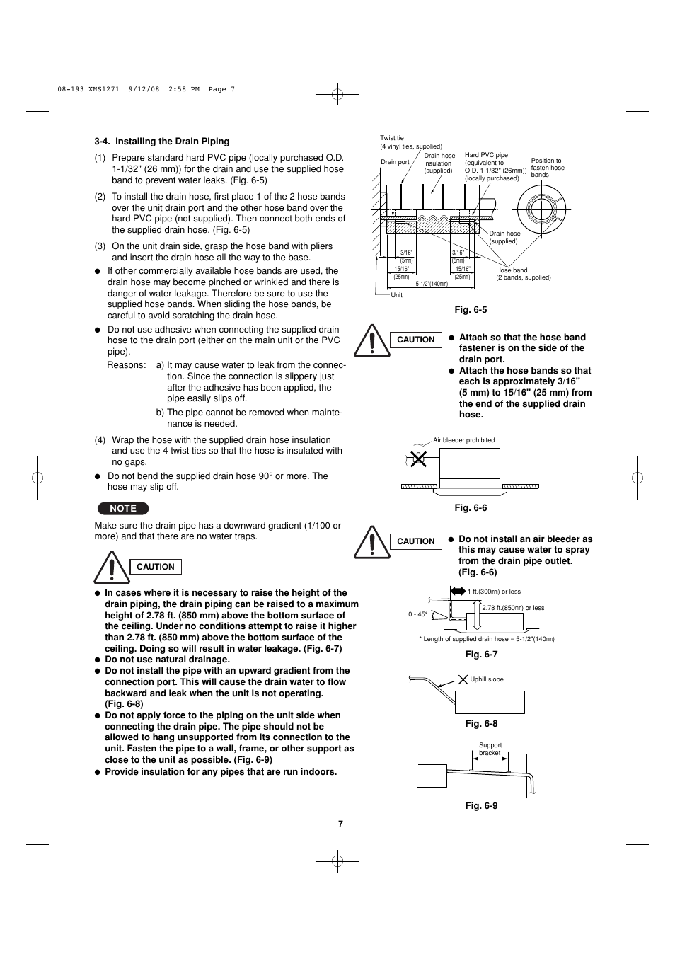 Sanyo DC Inverter Split System XHS1271 User Manual | Page 92 / 123