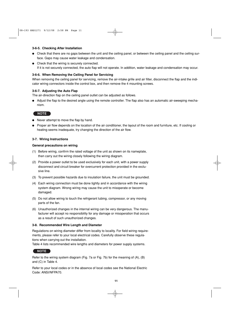 Sanyo DC Inverter Split System XHS1271 User Manual | Page 96 / 123