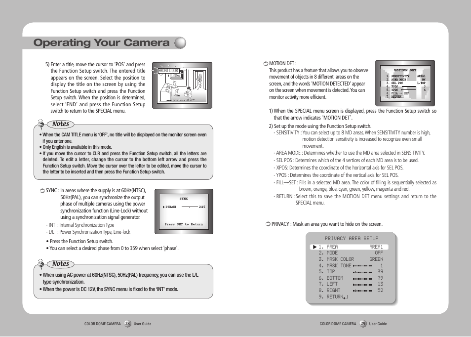 Operating your camera | Sanyo SID-70 User Manual | Page 15 / 19