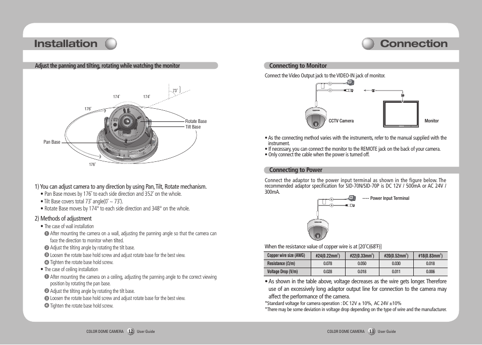 Installation, Connection | Sanyo SID-70 User Manual | Page 7 / 19