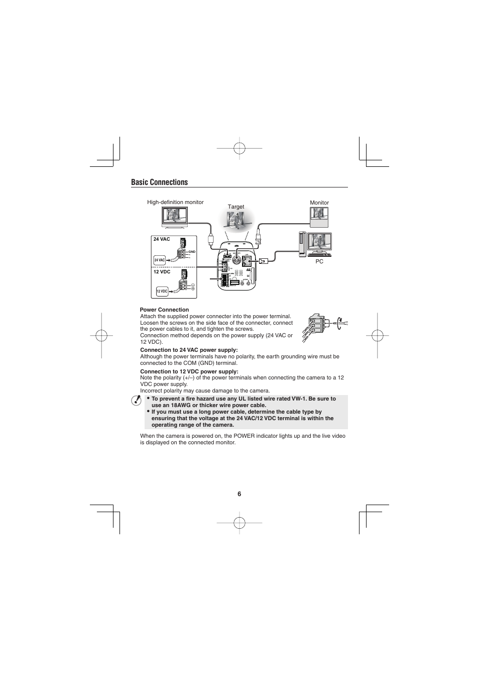 Basic connections | Sanyo VCC-HD4600P User Manual | Page 7 / 15