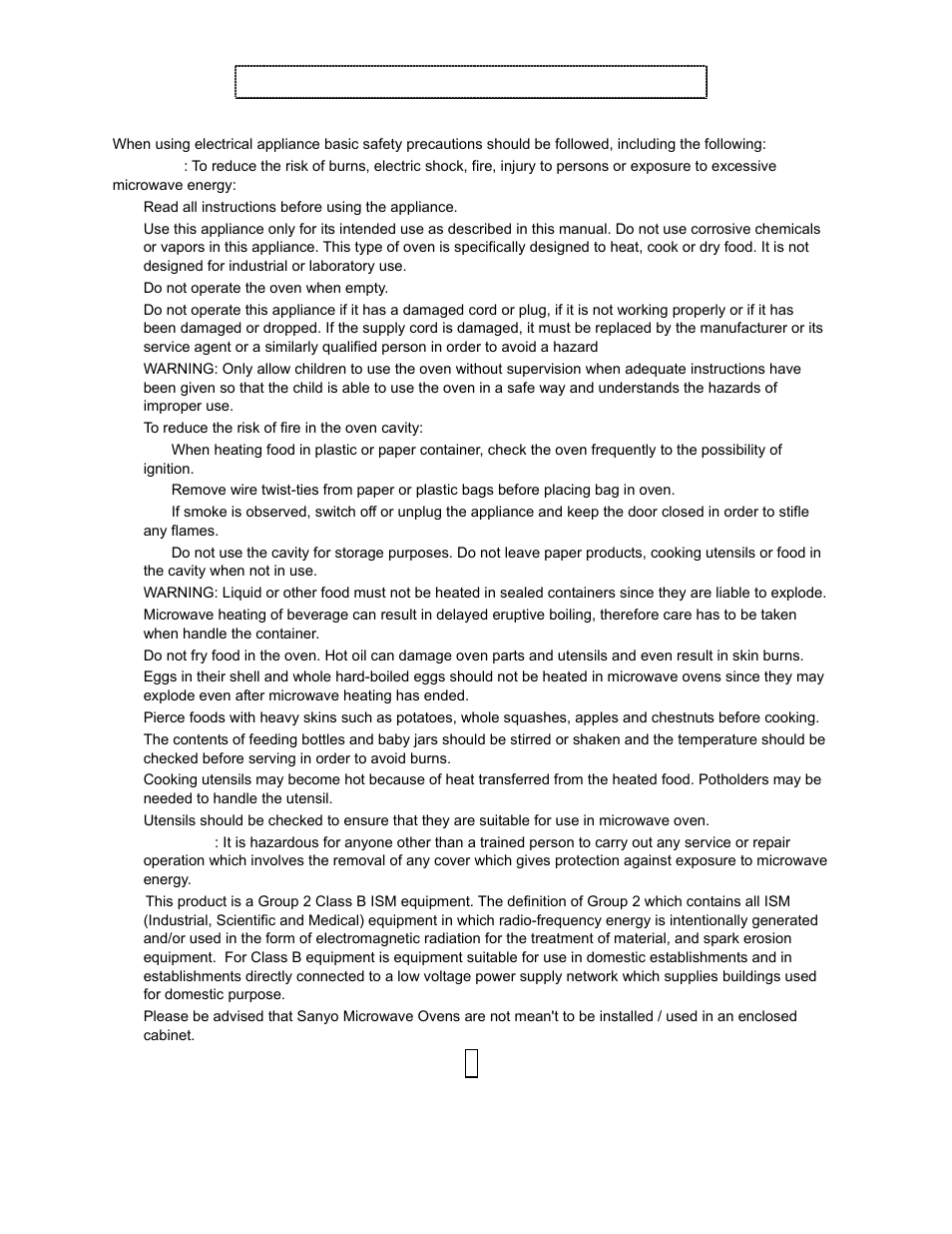 Important safety instructions | Sanyo EM-S5597B User Manual | Page 4 / 9