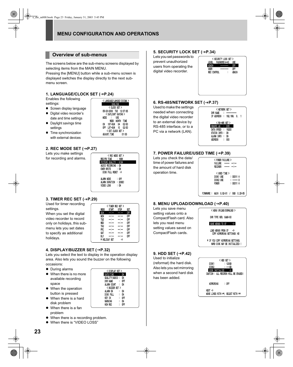 Sanyo DSR-M800 User Manual | Page 24 / 50