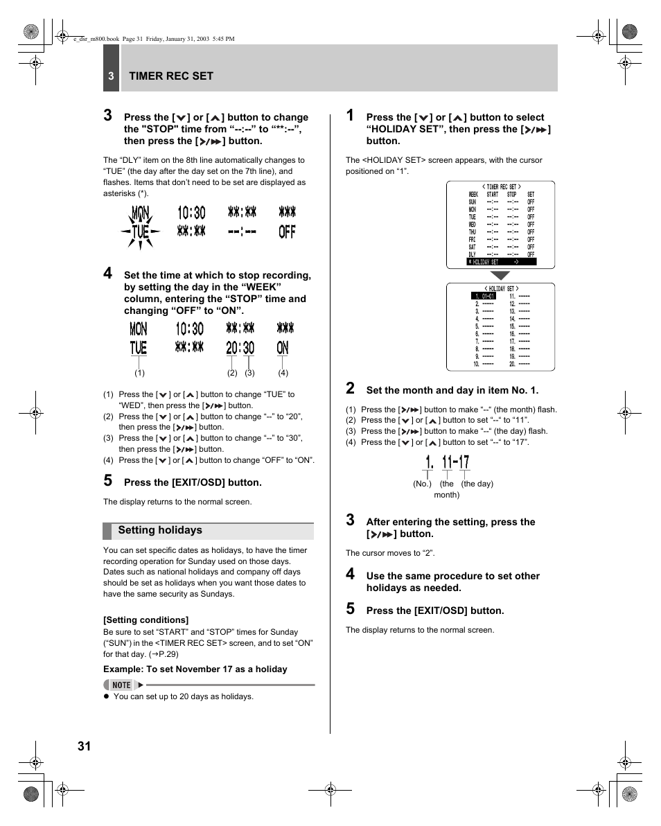 Sanyo DSR-M800 User Manual | Page 32 / 50