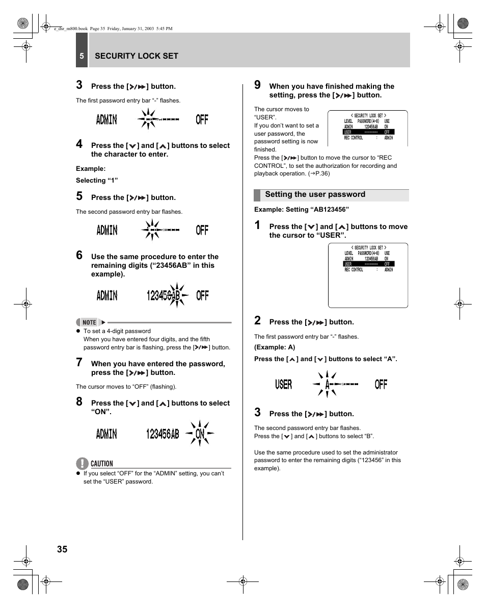 Sanyo DSR-M800 User Manual | Page 36 / 50