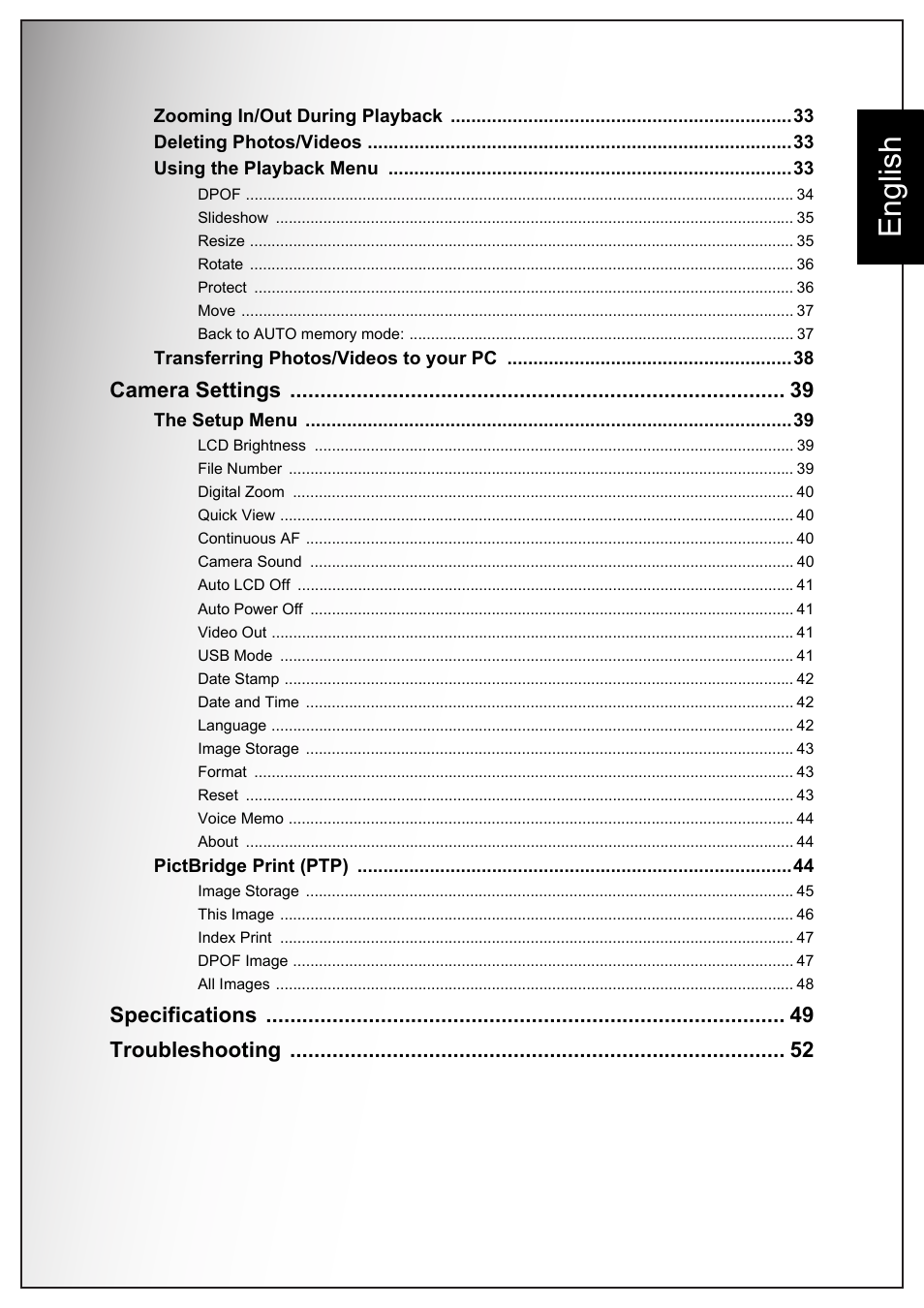 English | Sanyo VPC-S1070 User Manual | Page 13 / 67