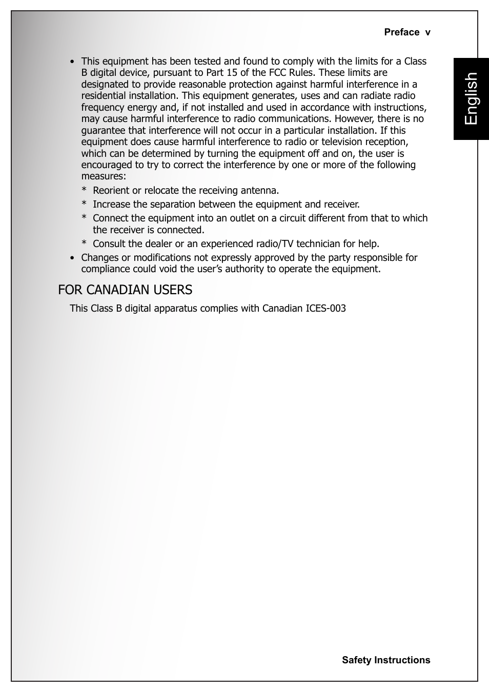 For canadian users, English | Sanyo VPC-S1070 User Manual | Page 7 / 67