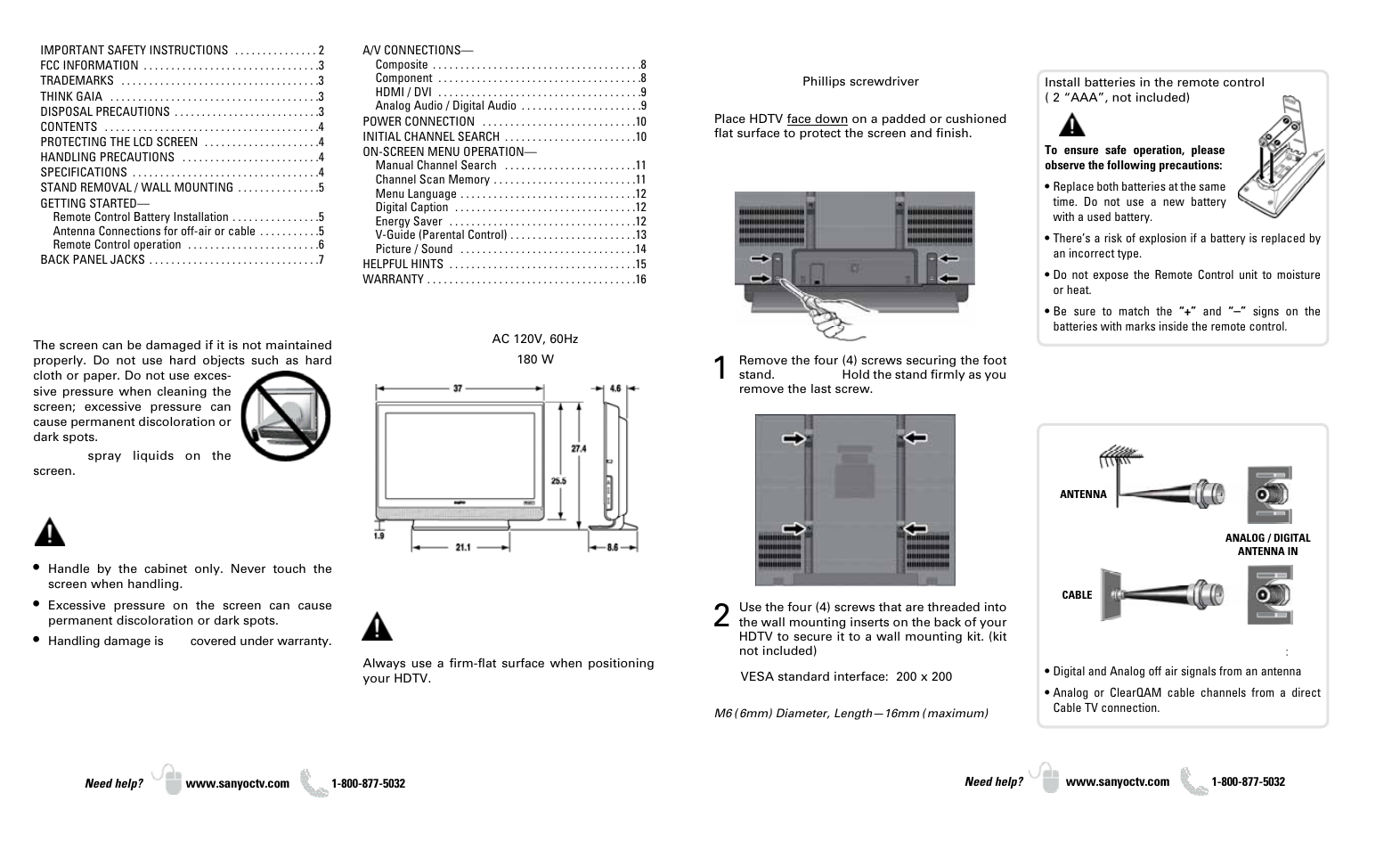 Sanyo DP37649 User Manual | Page 3 / 17