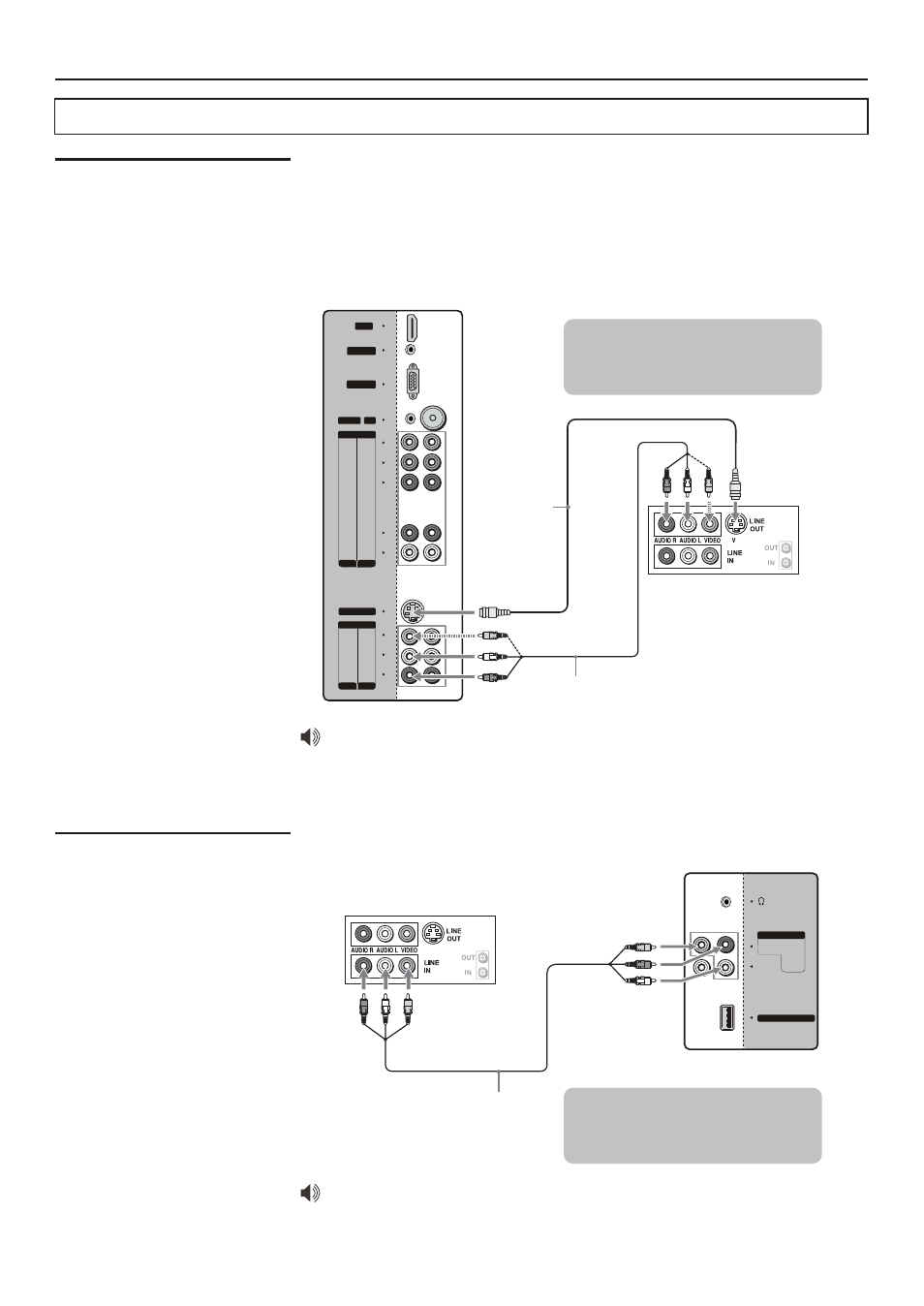 Connecting the tv, Using external equipment, Connecting a vcr for playing back | Connecting a vcr for recording, Tv right side, Tv left side, Vcr for recording | Sanyo AVL-279 User Manual | Page 17 / 63