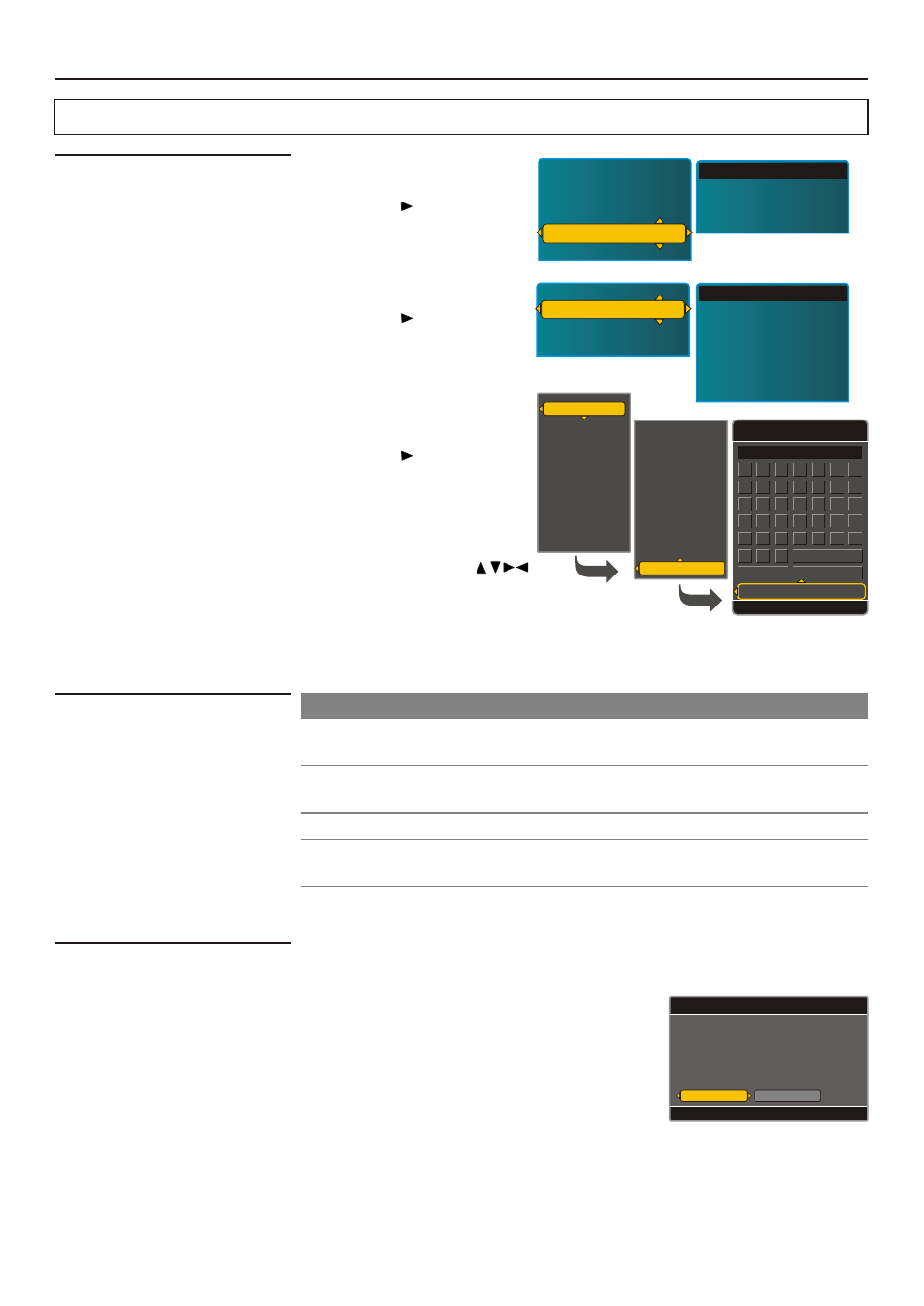 Adjusting menu options, Warning: running t, Editing input labels setting screen saver | Setting system running reset system | Sanyo AVL-279 User Manual | Page 37 / 63