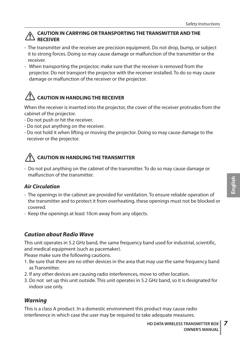 Sanyo POA-HDTM01 User Manual | Page 7 / 40