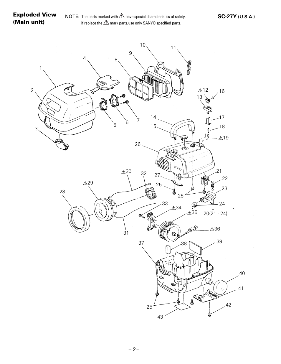 Sanyo SC-27Y User Manual | Page 2 / 4
