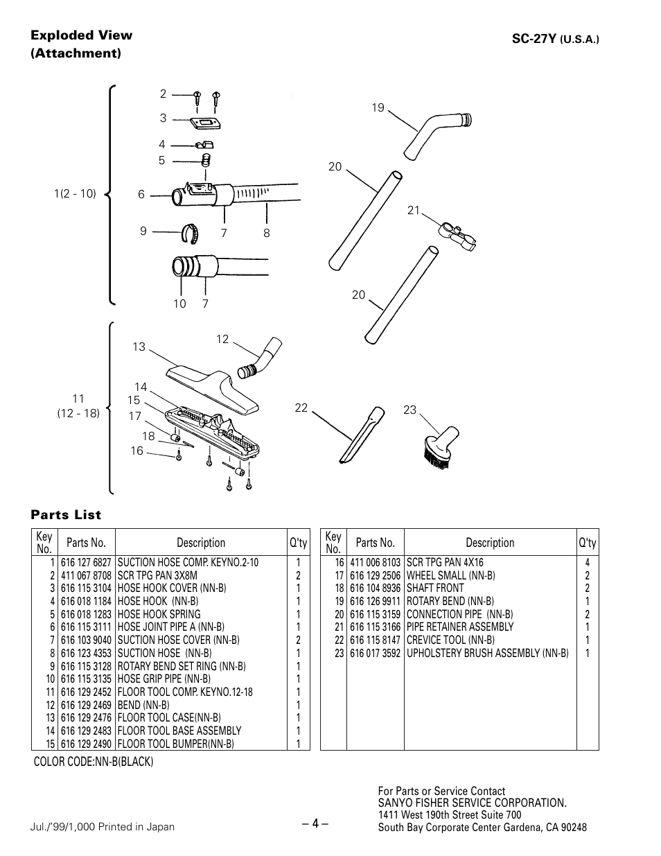 Sanyo SC-27Y User Manual | Page 4 / 4