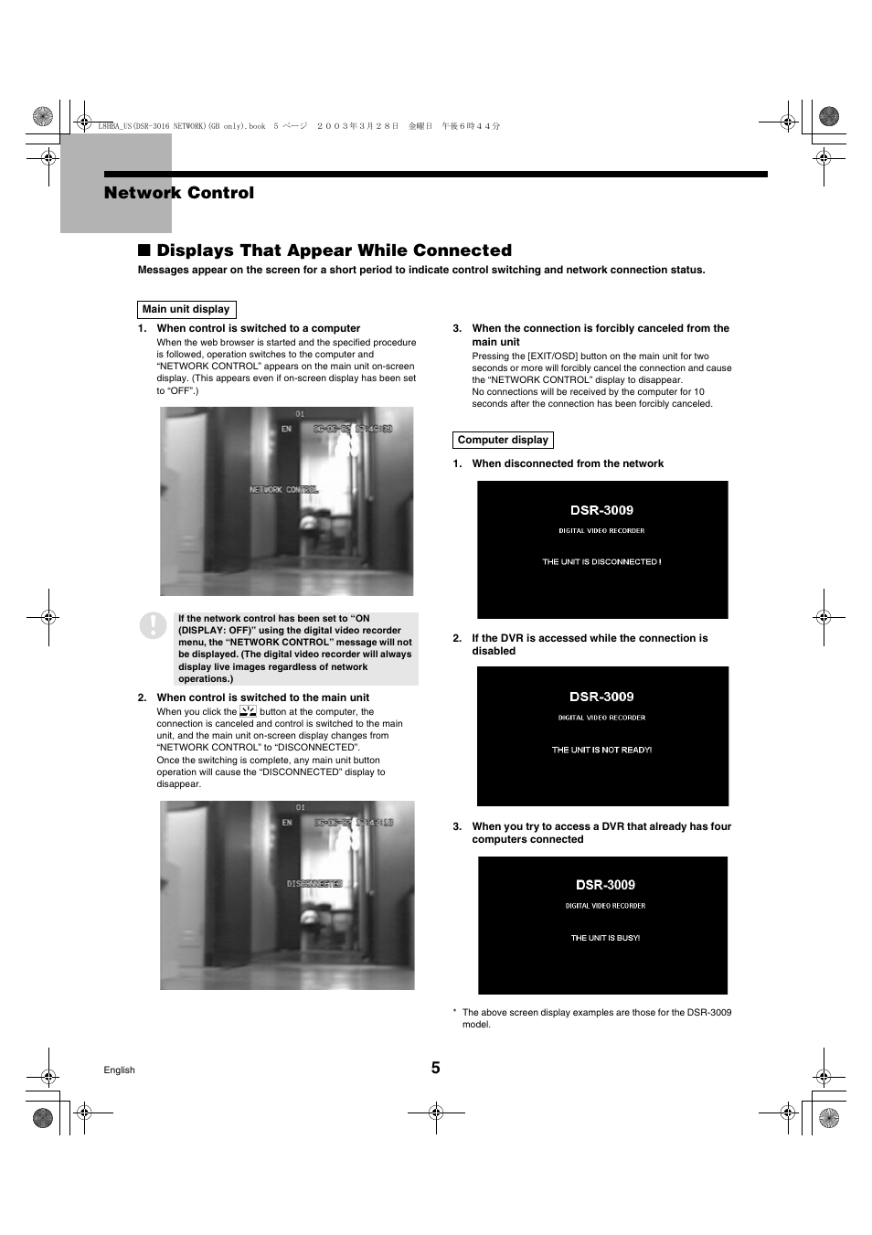 Sanyo DSR-3009 User Manual | Page 6 / 44