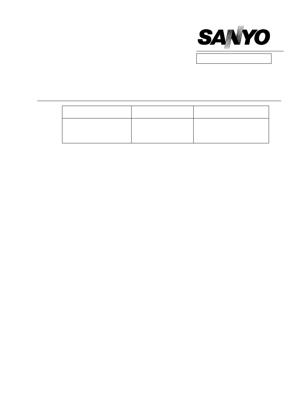 Sanyo CH2472 User Manual | 4 pages