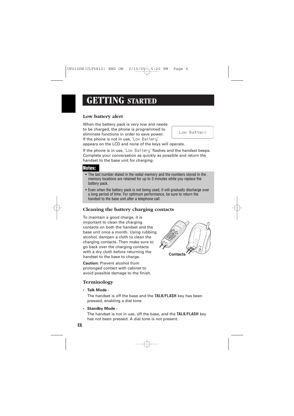 Getting, Started | Sanyo CLT-5810 User Manual | Page 8 / 48