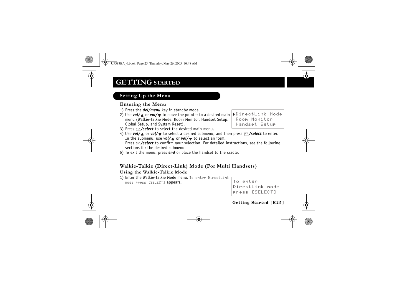 Getting | Sanyo CLT-E30 User Manual | Page 27 / 88