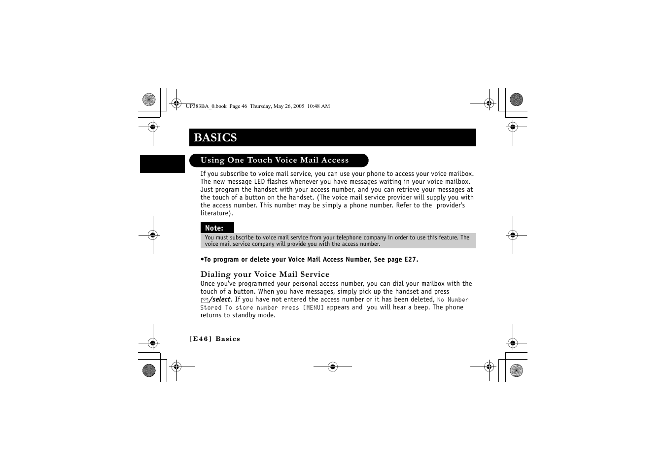 Basics | Sanyo CLT-E30 User Manual | Page 48 / 88