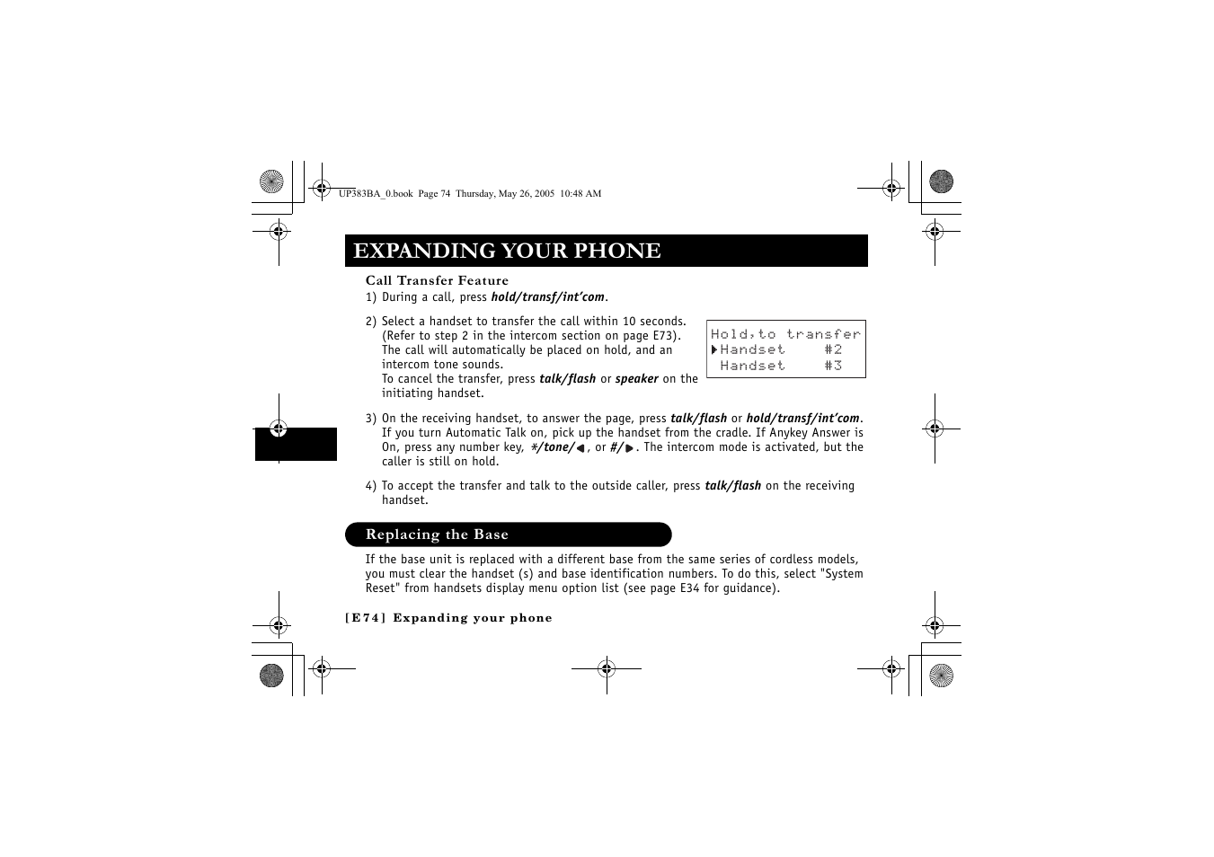 Expanding your phone | Sanyo CLT-E30 User Manual | Page 76 / 88