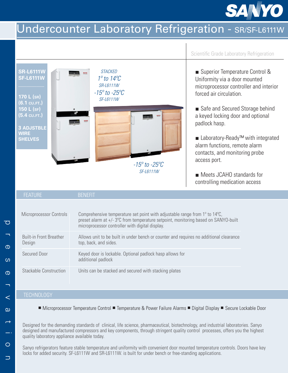 Sanyo SR/SF-L6111W User Manual | 2 pages