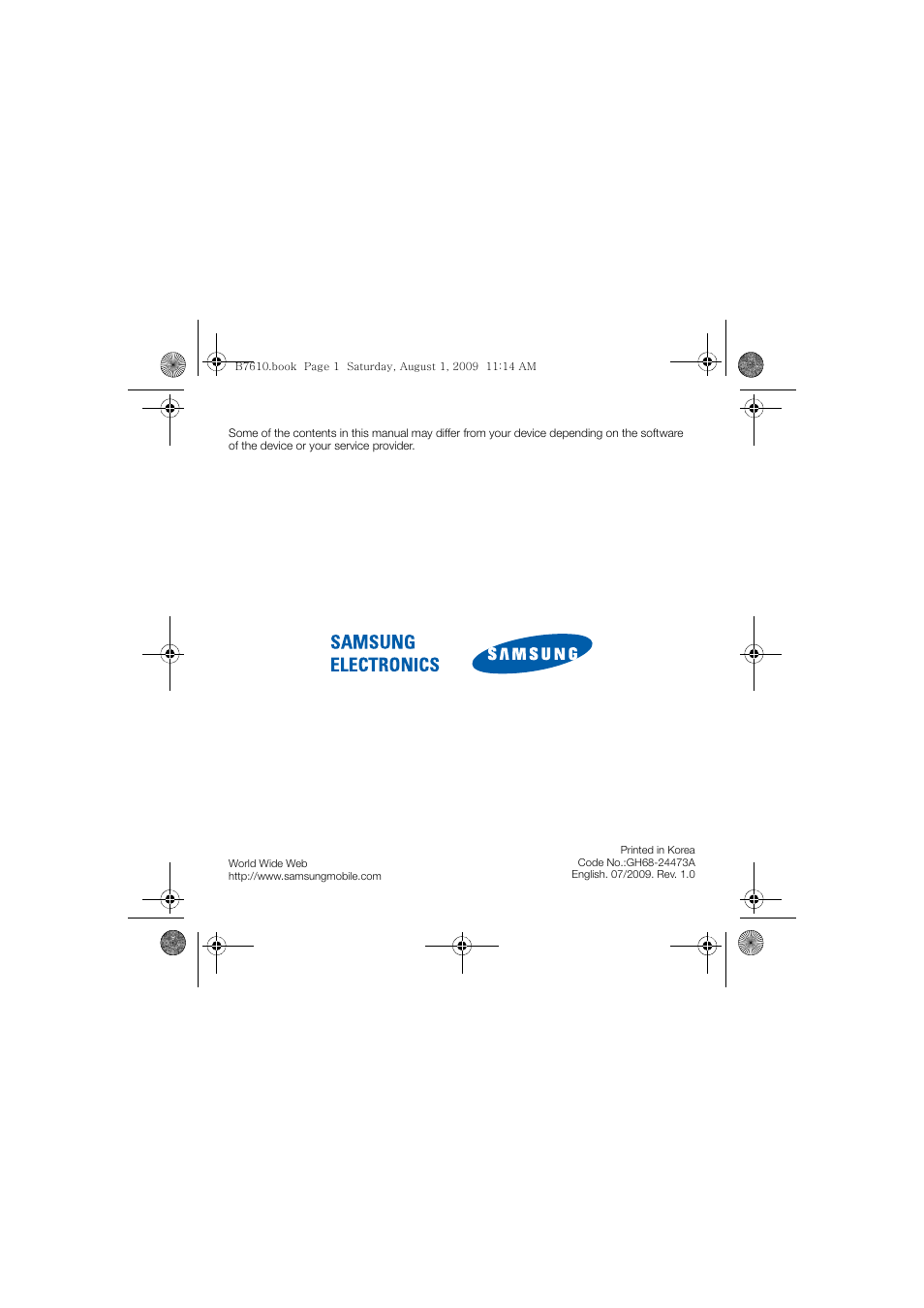 Sanyo GH68-24473A User Manual | 158 pages