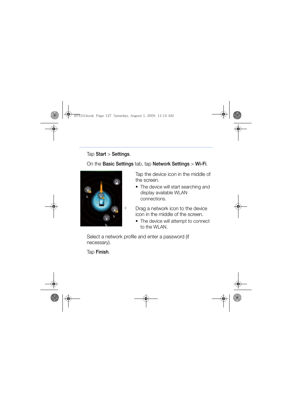 Activate and connect to a wlan | Sanyo GH68-24473A User Manual | Page 128 / 158