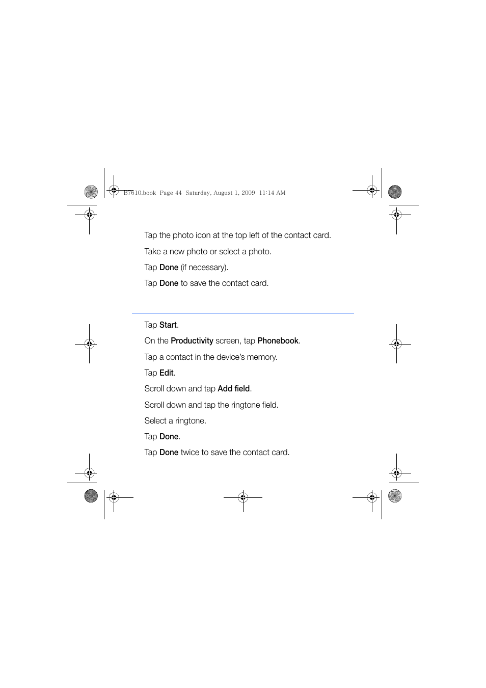 Assign a ringtone to a contact card | Sanyo GH68-24473A User Manual | Page 45 / 158